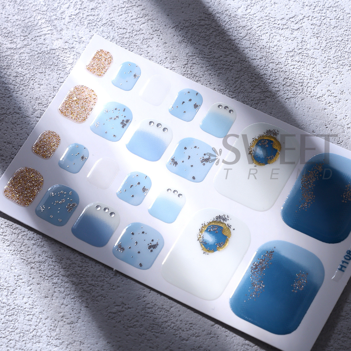5pcs Elegant Rhinestone Design – Full Cover Adhesive recenzja i cena