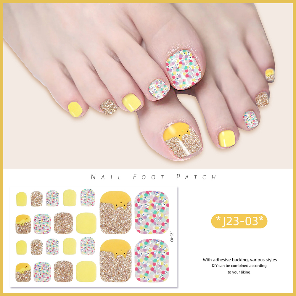22tips/Sheet Toe Nail Stickers – Full Cover Adhesive recenzja i cena