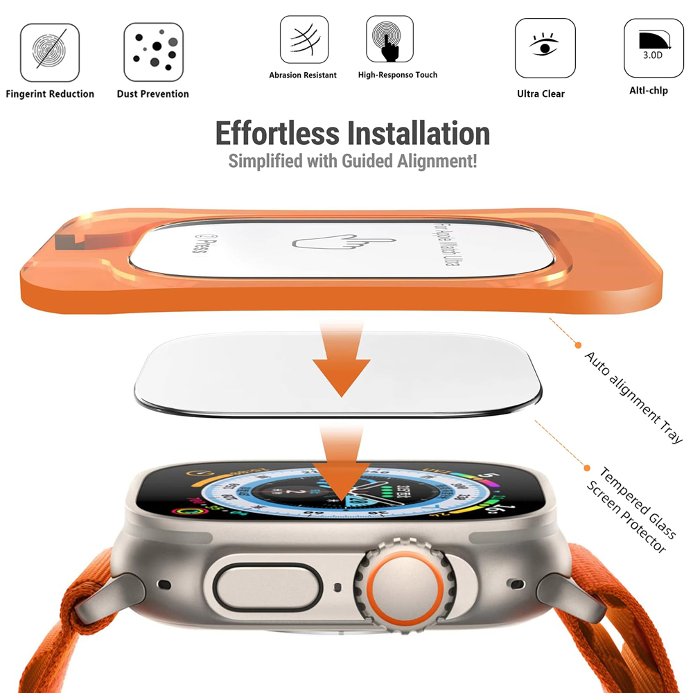 Tempered Glass For Apple Watch – Screen Alignment Tool recenzja i cena
